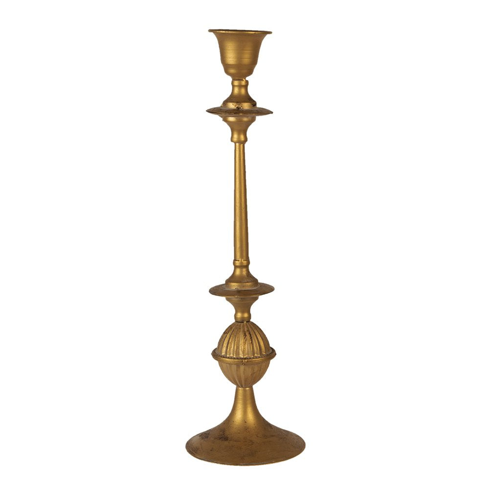 Kandelaar Ø 15x53 cm Goudkleurig IJzer Kaarsenstandaard