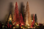 Kerstdecoratie Beeld Kerstboom Ø 20x50 cm Beige Hout