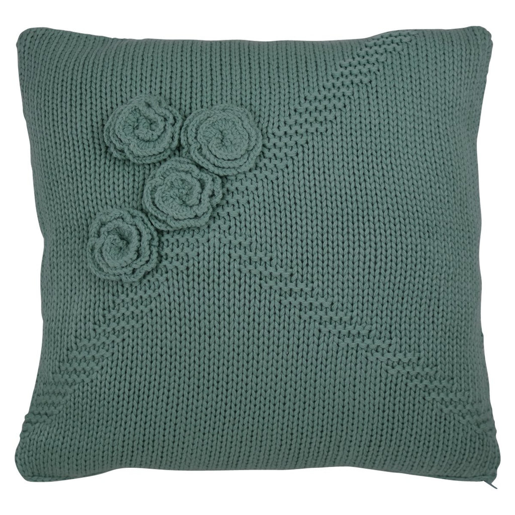 Rose kussen groen 45x45cm