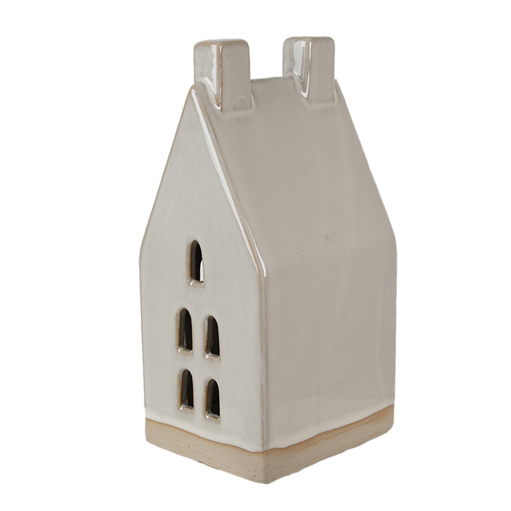Decoratie Huis met LED 18 cm Beige Porselein
