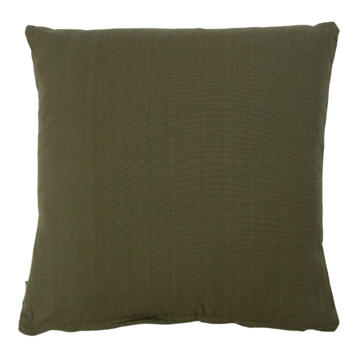 Ongelijk stiksel legergroen kussen 45 x 45 cm