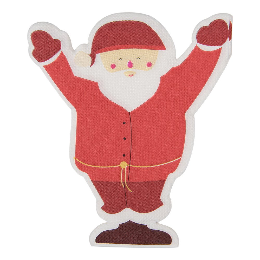 Servetten Papier Set van 20 Kerstman Rood Papier