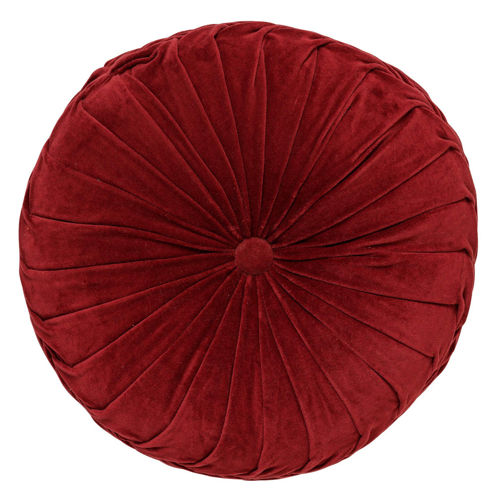 Dutch Decor Kaja - Kussen 40 cm - Rond - Merlot - Rood