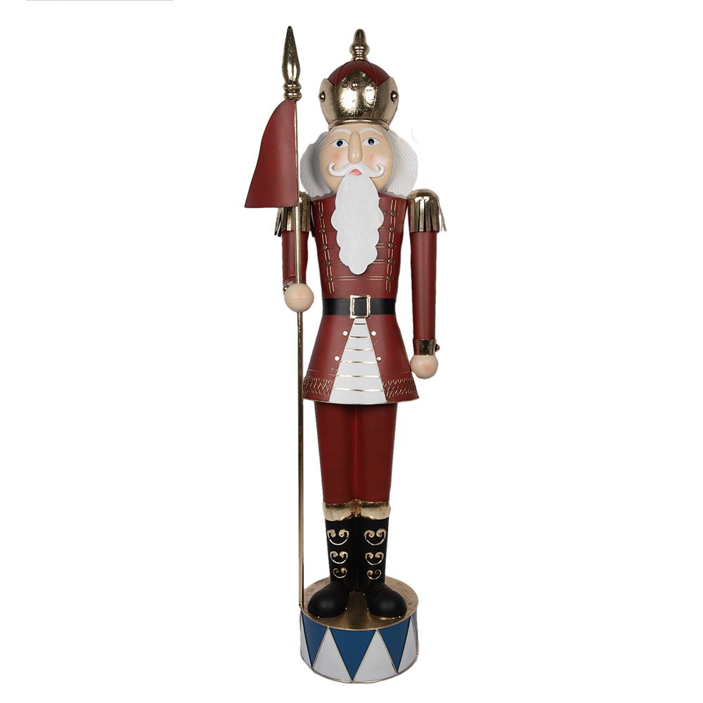 Kerstdecoratie Beld Notenkraker 67x41x203 cm Rood metaal