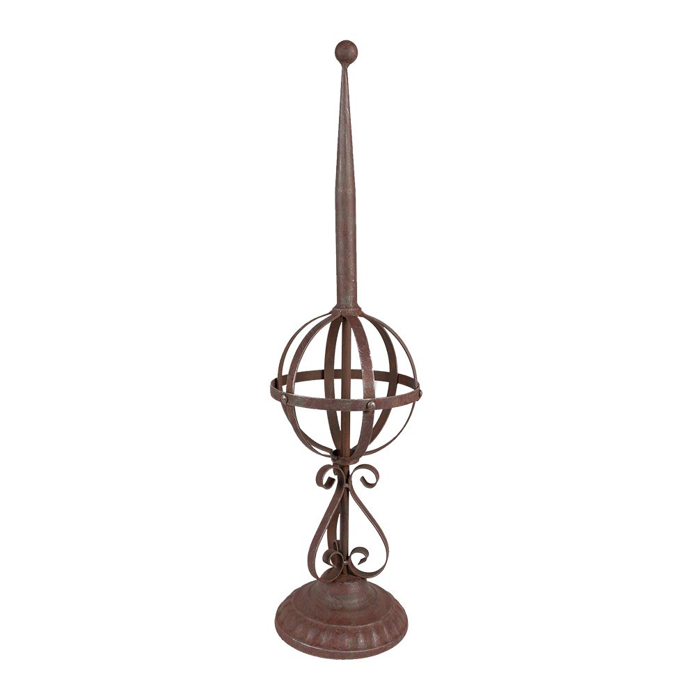 Tuindecoratie Ø16x61 cm Rood Bruin IJzer Ornament