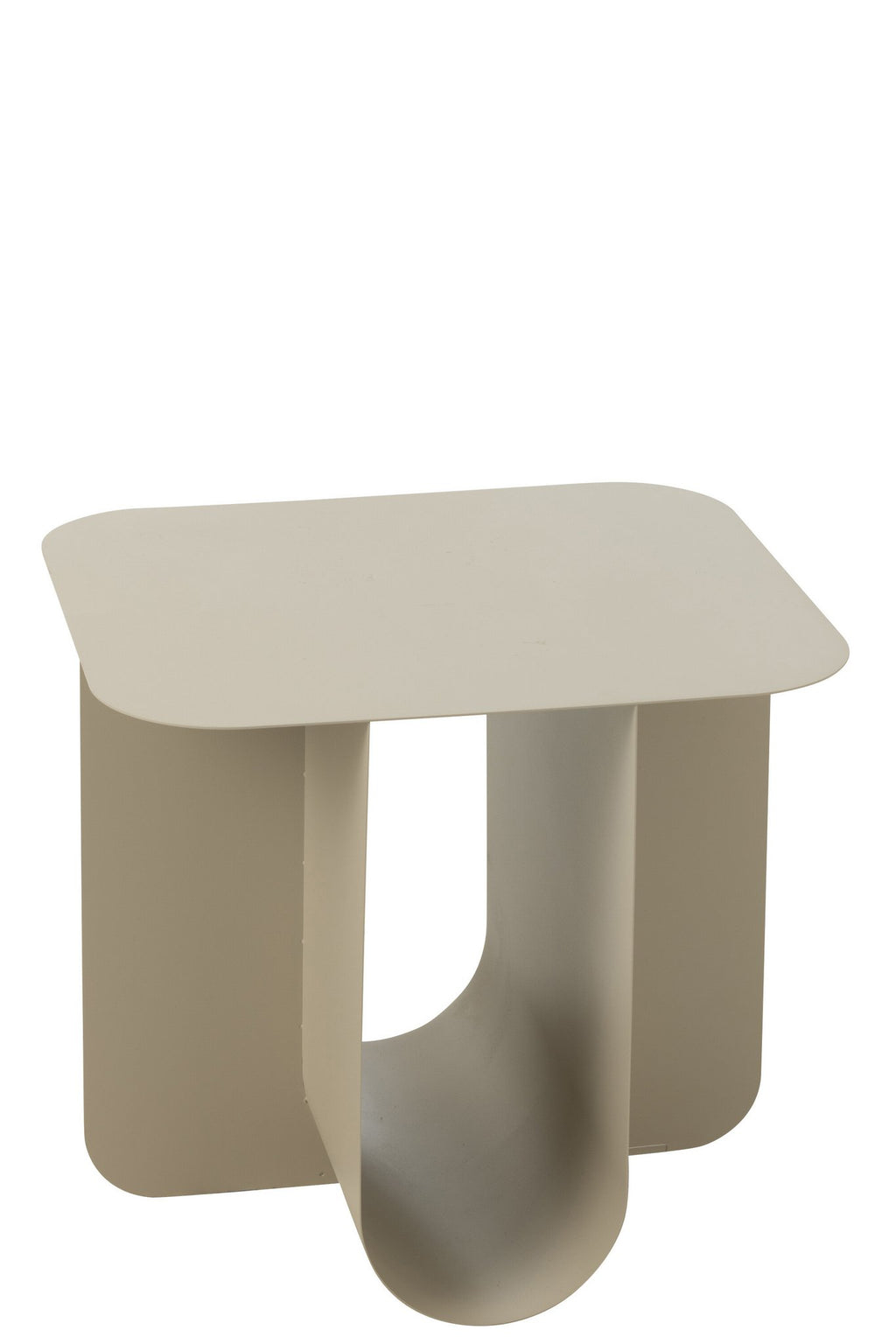 J-Line Bijzettafel Vierkant Metaal Beige