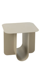 J-Line Bijzettafel Vierkant Metaal Beige