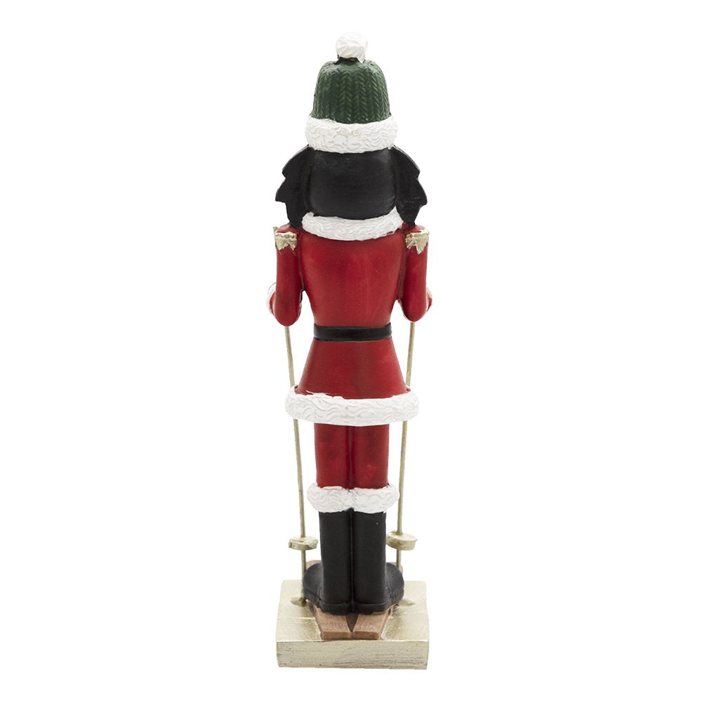 Beeld Notenkraker 17 cm Rood Wit Kunststof Kerstdecoratie