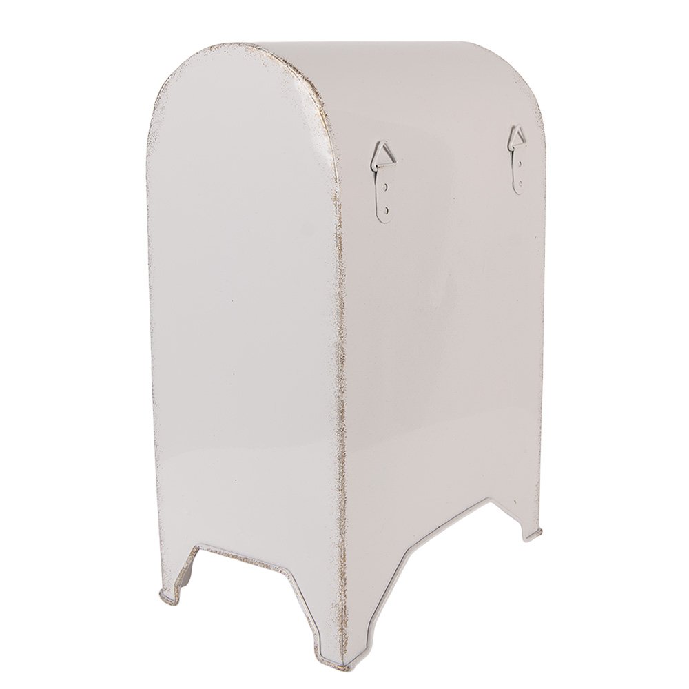 Kerstdecoratie Beeld Brievenbus 20x14x30 cm Wit Metaal