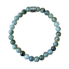 Dames armband Labradoriet 6 mm (19 cm) met vier ringen kraal
