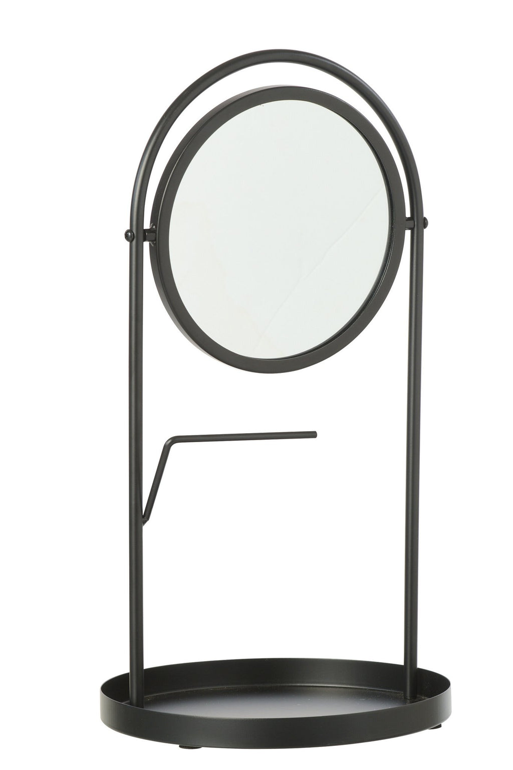 J-Line spiegel + juwelenhouder - ijzer - zwart - L