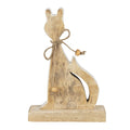 Decoratie Kat 11x3x16 cm Bruin Hout