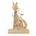 Decoratie Kat 11x3x16 cm Bruin Hout