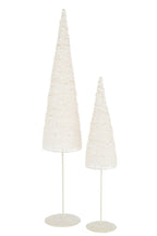 J-Line decoratie Kerstboom Op Voet - metaal/papier - wit - L