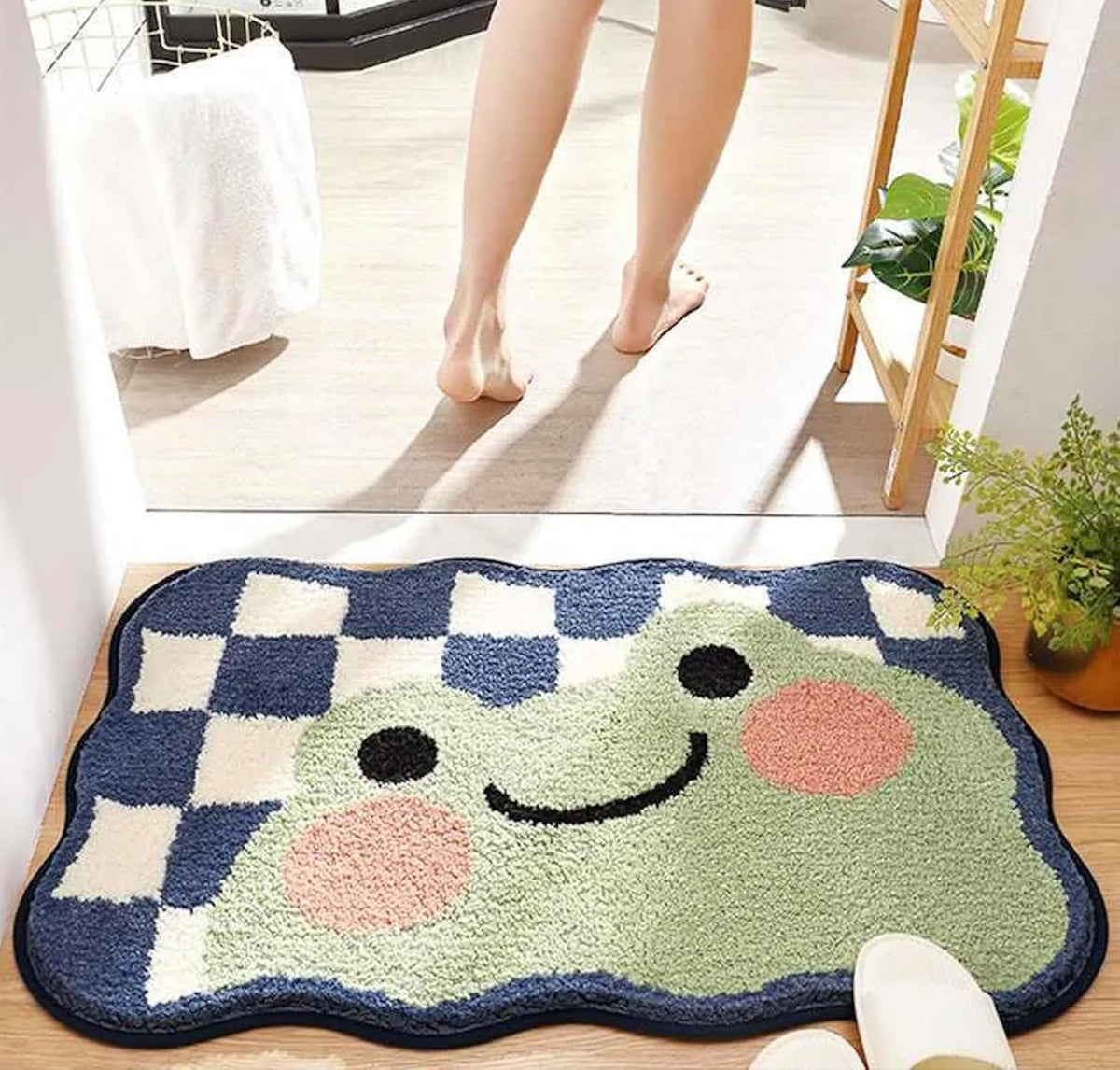 Kikker Superzachte anti-slip superabsorberende microvezel 2000 GSM-mat 50x80 cm, verpakking van 1 | Badkamer Slaapkamer Keuken Deur Vloermat
