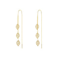 Oorbellen | Chain Leaf Dangle Tone Finish-motief | Goud