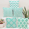 Kussenhoezen – Polykatoen Ikat geometrische print – 16x16 inch, set van 5
