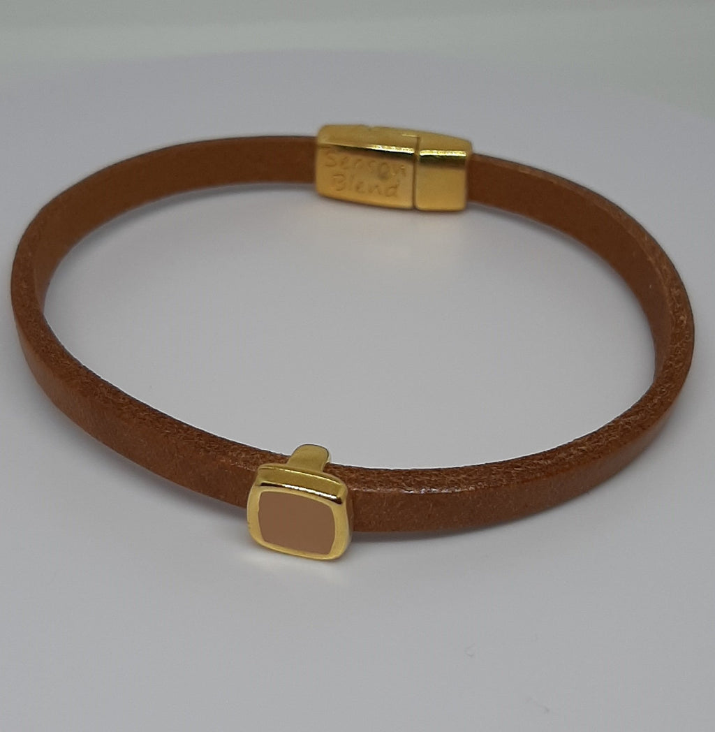 Semplice emaille vierkante slider 24K verguld