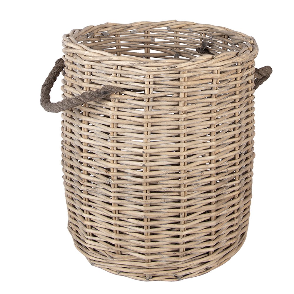 Opbergmand Set van 3 Ø 60x54 / Ø 50x50 / Ø 40x44 cm Beige Rotan