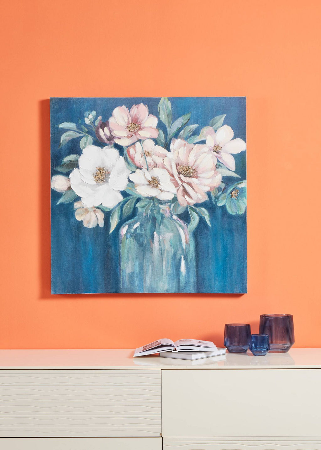 Schilderij Alaminos Roze 80x80 cm