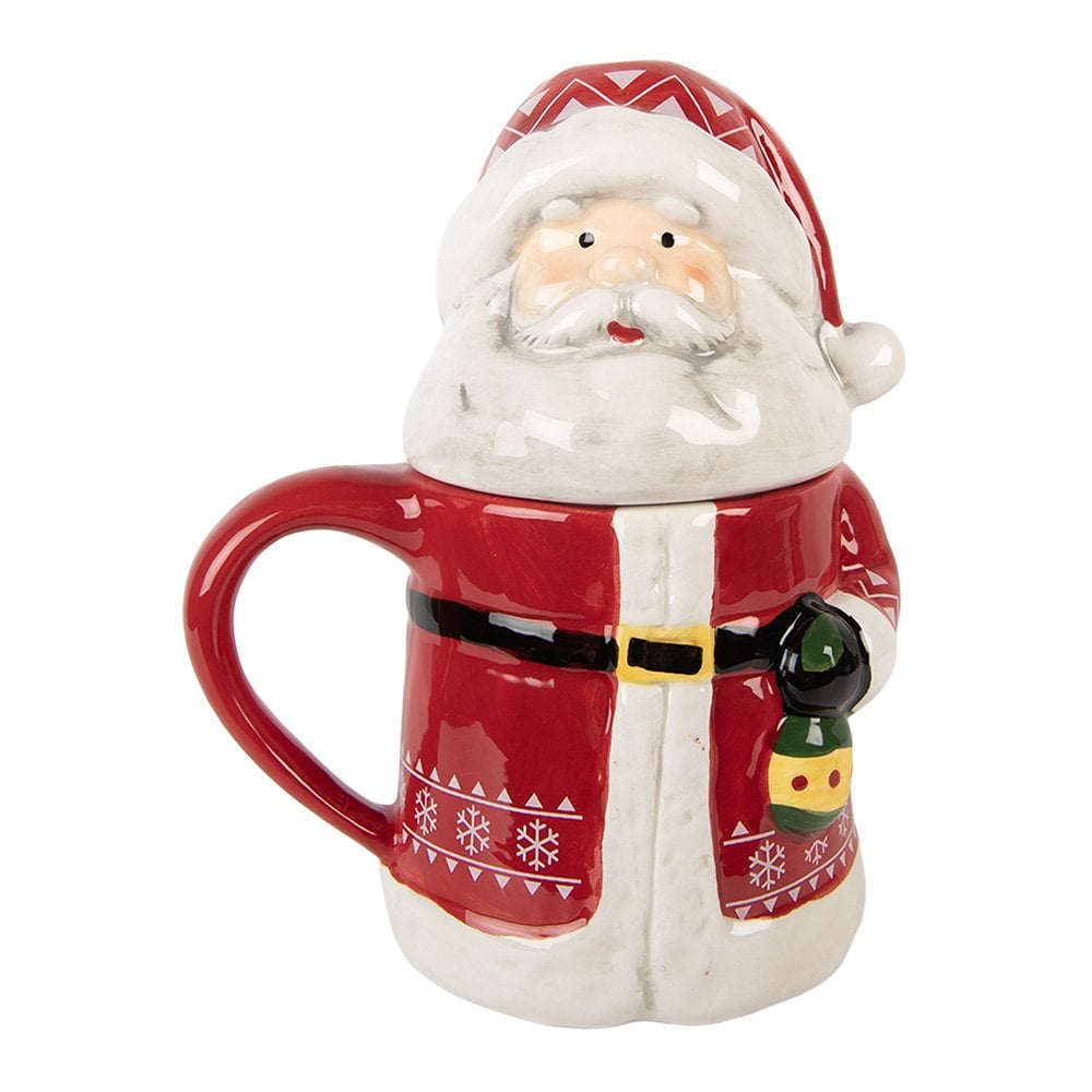 Mok Kerstman 450 ml Rood Keramiek