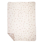 Plaid hartjes all over beige 130x180cm