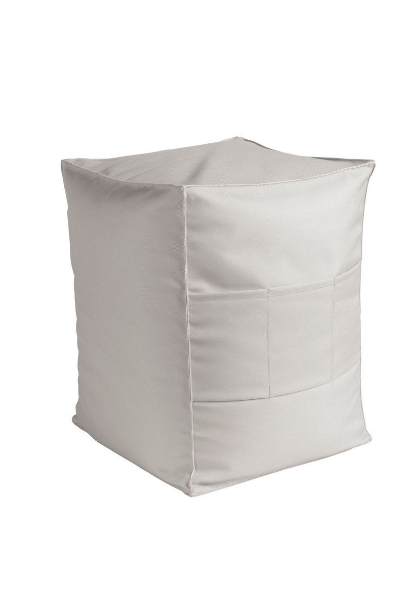 St. Tropez Outdoor Poef donker grijs 40x40x50cm