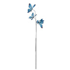 Decoratie Tak Vlinder 10x10x65 cm Blauw Textiel