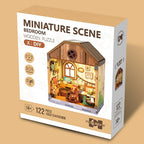 DIY Miniature Scene 3D Bedroom Slaapkamer met LED- verlichting- MDF