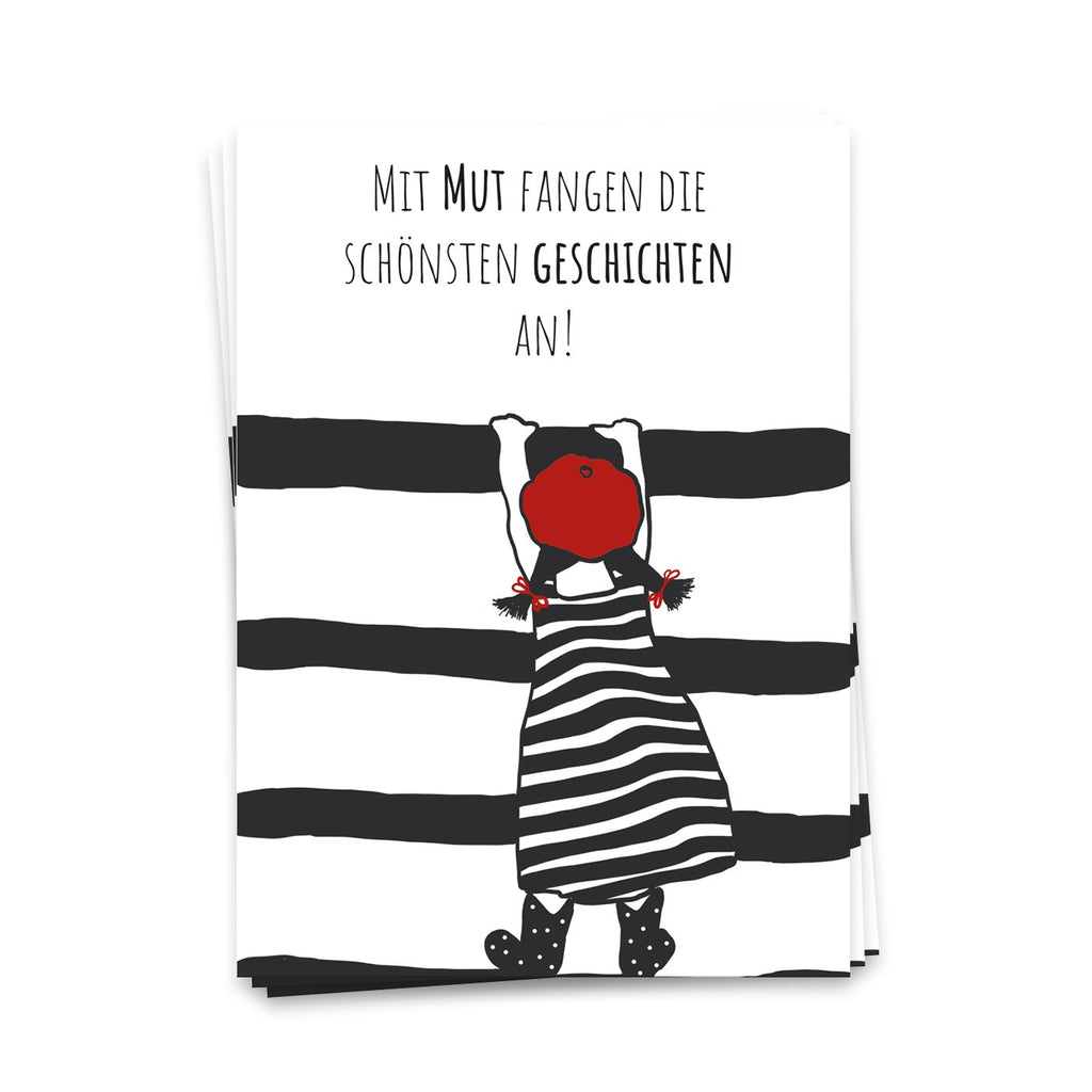 De mooiste verhalen beginnen met moed - ansichtkaart 10 set
