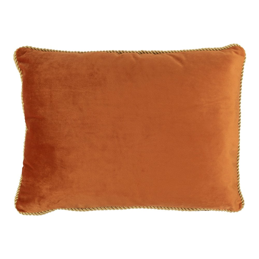 Half kussen fluweel goud oranje 35x45cm