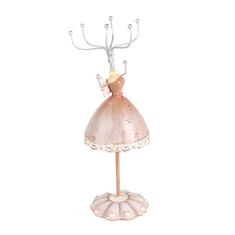 Sieraden Standaard Beige, Kunststof en Metaal Ø 7x19 cm