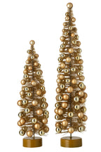 J-Line Boom met kerstballen - synthetisch - goud - large