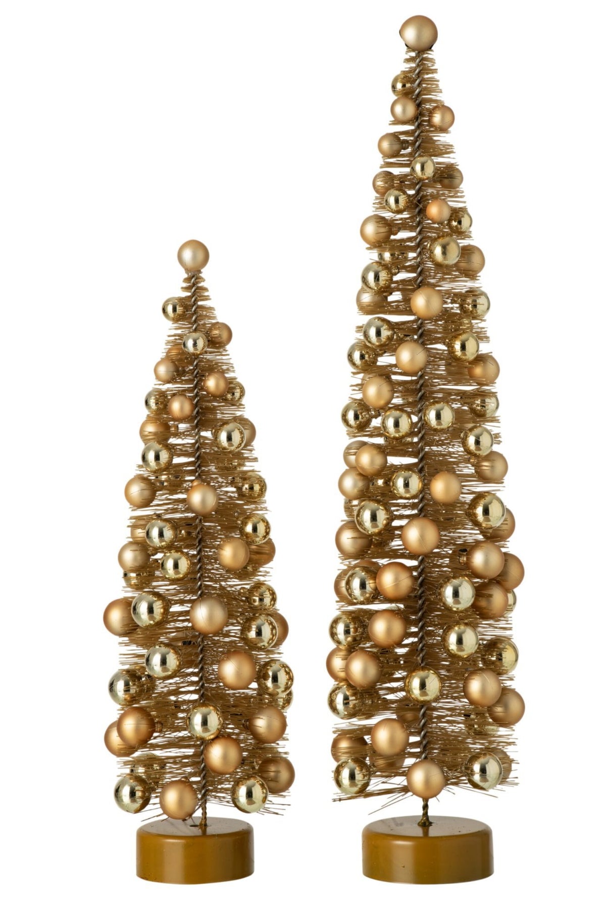 J-Line Boom met kerstballen - synthetisch - goud - large