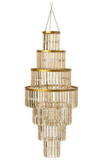 J-Line Moderne kroonluchterlampenkap - acryl - goud - large