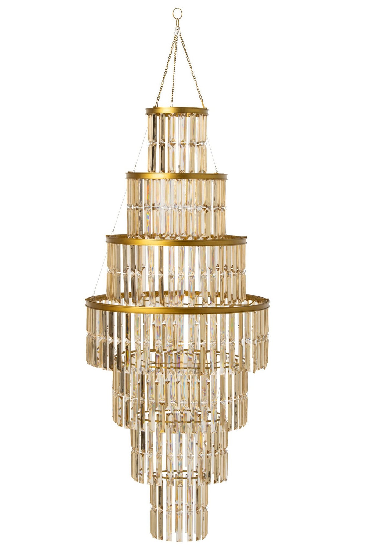 J-Line Moderne kroonluchterlampenkap - acryl - goud - large