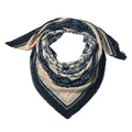 Sjaal Dames Print 140x140 cm Blauw Synthetisch Shawl Dames