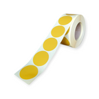Blanco etiketten - Rond 35mm - oker glans