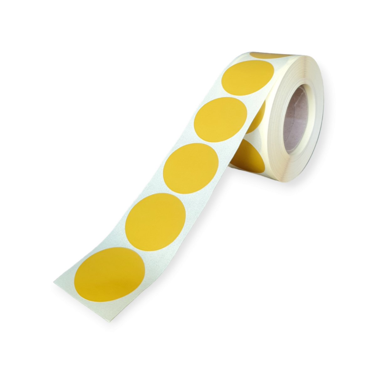 Blanco etiketten - Rond 35mm - oker glans