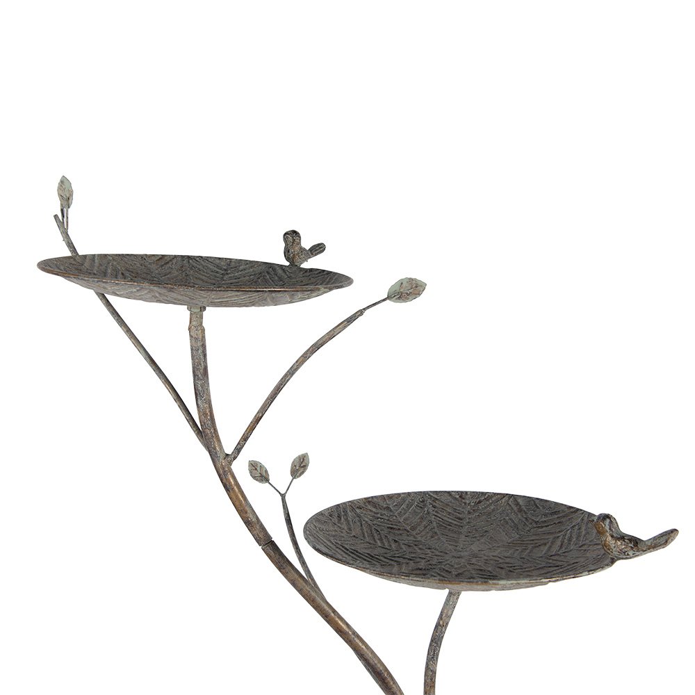 Vogelvoederbak 38x43x78 cm Groen Bruin Metaal