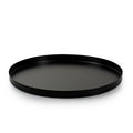 Metalen onderbord 'plate' zwart h2 d31 cm