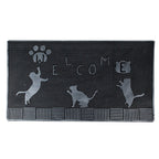 Deurmat 75x45 cm Zwart Rubber Katten Mat