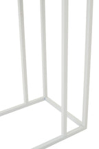 J-Line bijzettafel Rechthoek Geruit - ijzer - blauw/wit