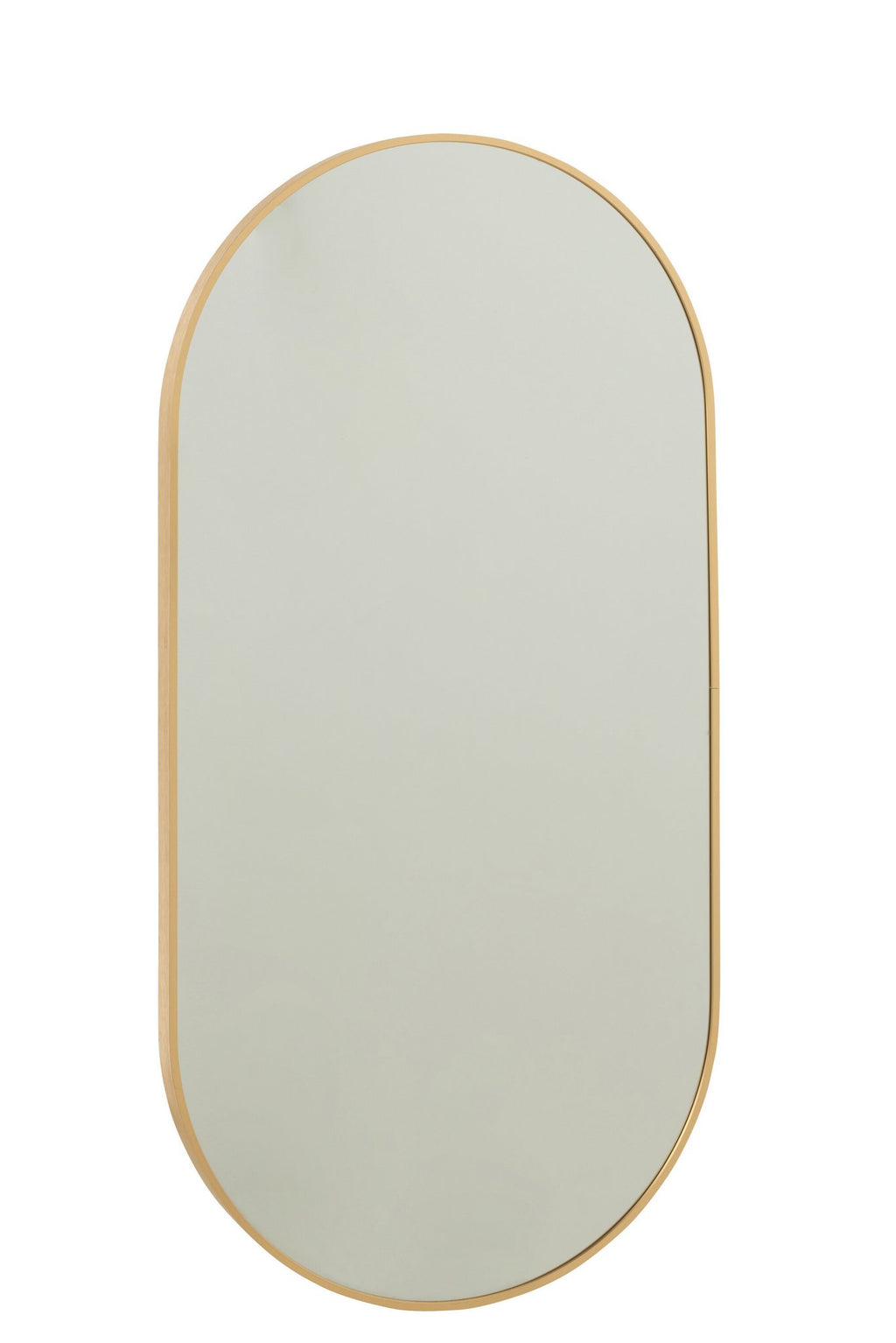 J-Line spiegel Ovaal Grale - glas/metaal - goud - 50 x 100 cm