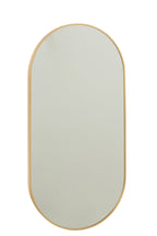 J-Line spiegel Ovaal Grale - glas/metaal - goud - 50 x 100 cm