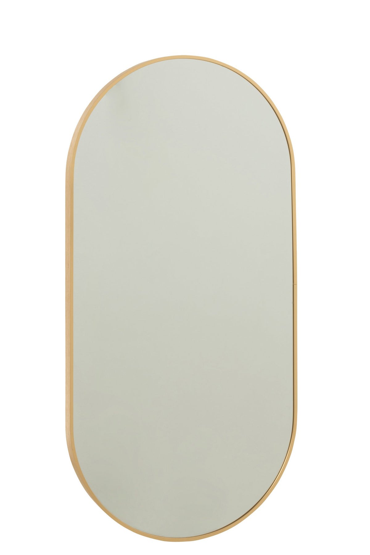 J-Line spiegel Ovaal Grale - glas/metaal - goud - 50 x 100 cm