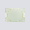 Gouden schotel rechthoek klein 35x23 goud en wit