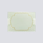 Gouden schotel rechthoek klein 35x23 goud en wit