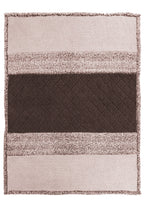 Plaid patchwork sherpa, 150x200 cm, brown