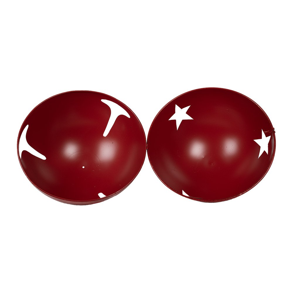 Kerstdecoratie Bel Ø 62 / Ø 52 / Ø 42 cm Rood Metaal